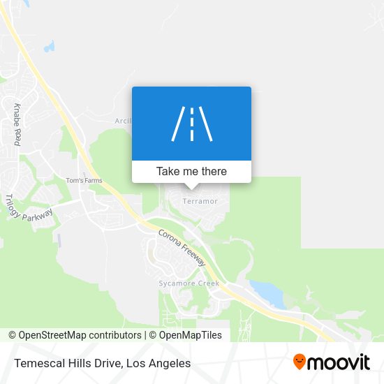 Mapa de Temescal Hills Drive