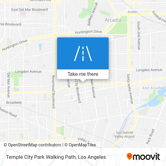 Temple City Park Walking Path map