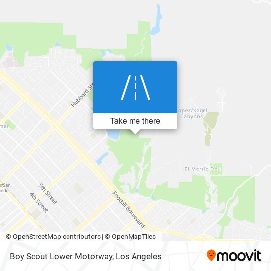 Boy Scout Lower Motorway map