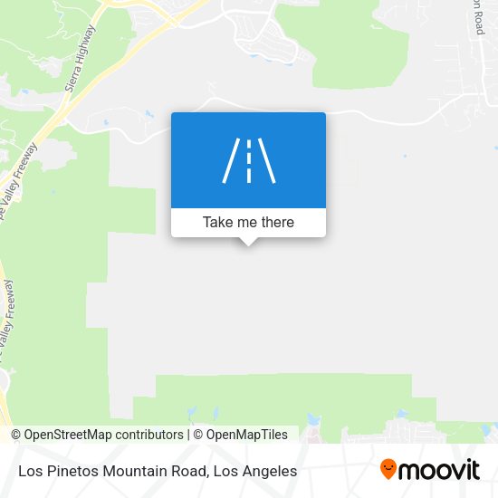 Mapa de Los Pinetos Mountain Road