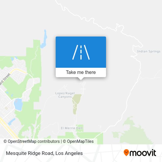 Mesquite Ridge Road map