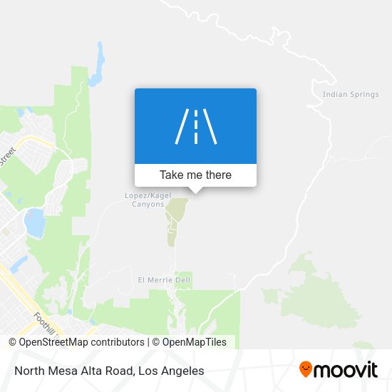 North Mesa Alta Road map