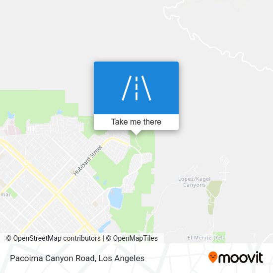 Pacoima Canyon Road map