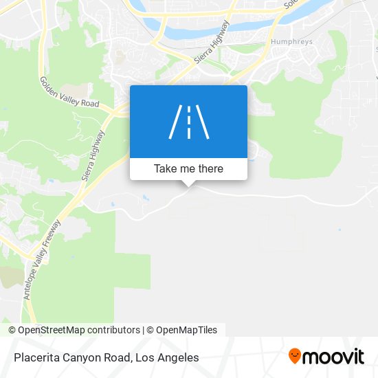 Placerita Canyon Road map
