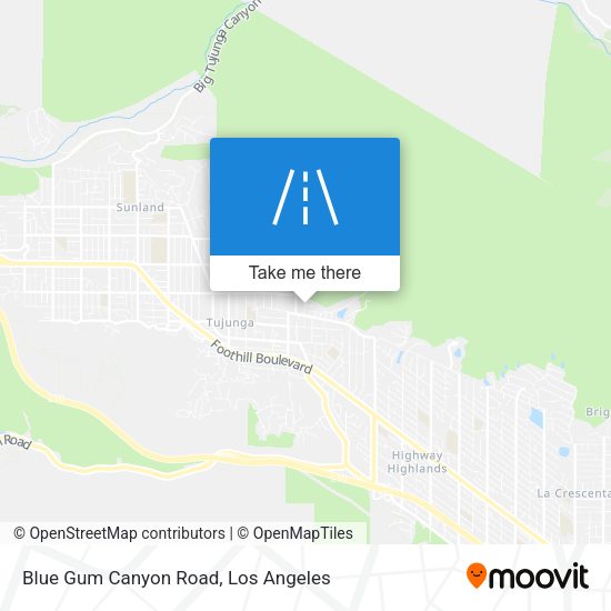 Blue Gum Canyon Road map