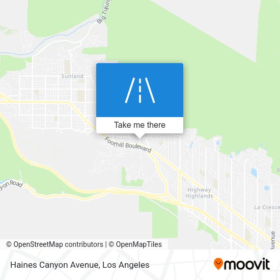 Haines Canyon Avenue map