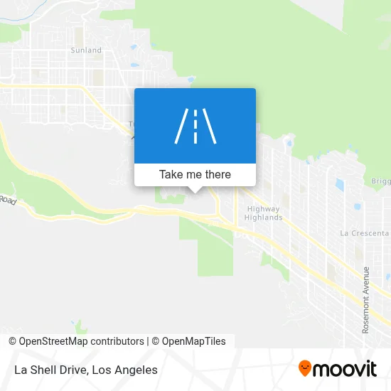 La Shell Drive map