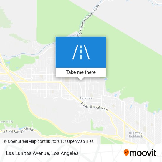 Las Lunitas Avenue map