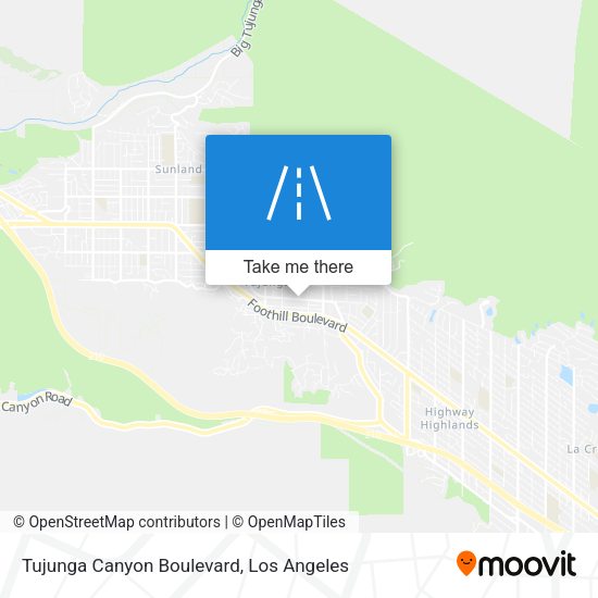 Tujunga Canyon Boulevard map