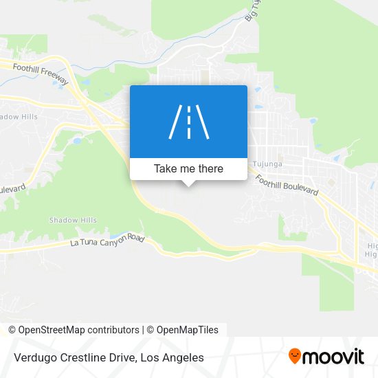 Verdugo Crestline Drive map