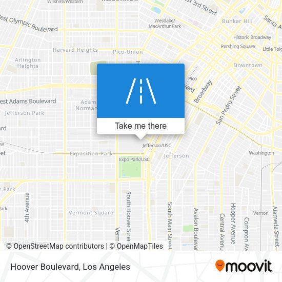 Mapa de Hoover Boulevard