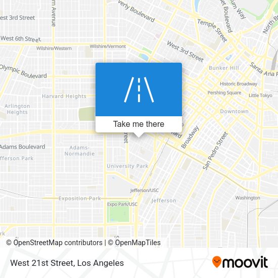 West 21st Street map