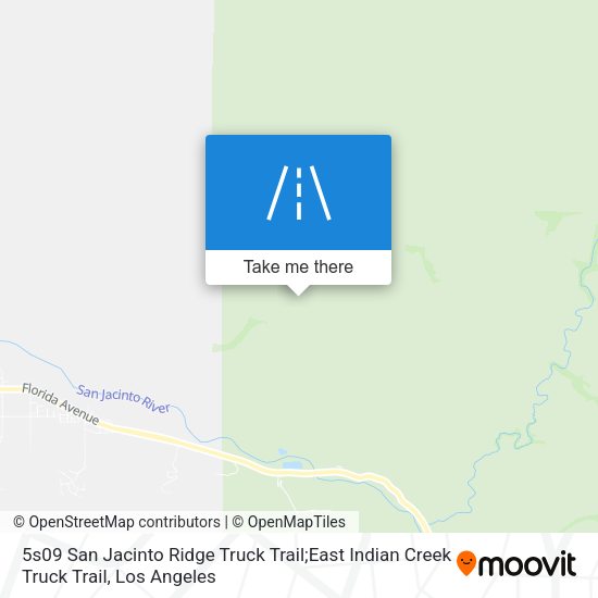 Mapa de 5s09 San Jacinto Ridge Truck Trail;East Indian Creek Truck Trail