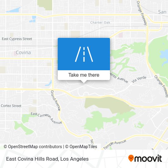 East Covina Hills Road map