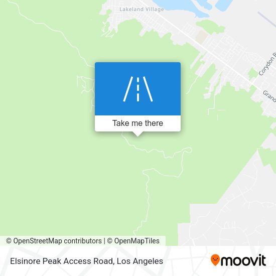 Elsinore Peak Access Road map