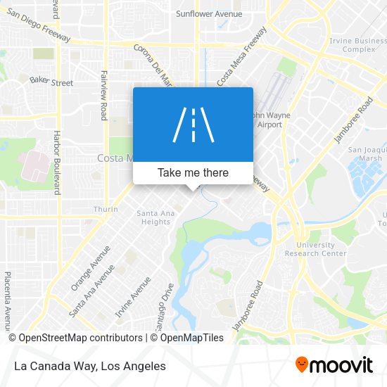Mapa de La Canada Way