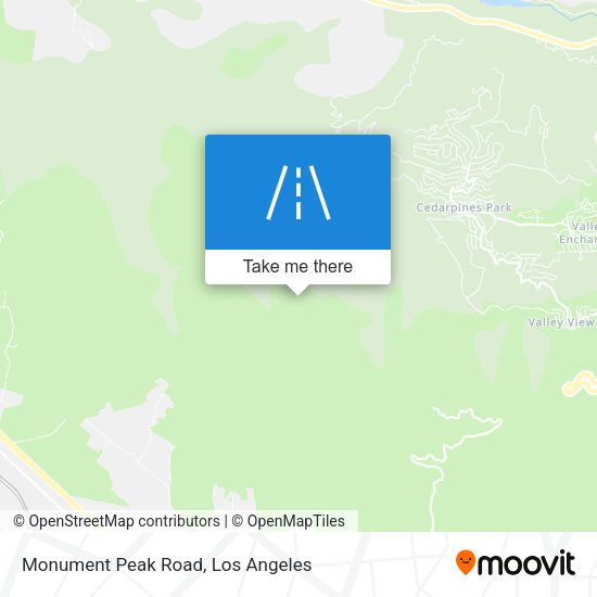 Monument Peak Road map