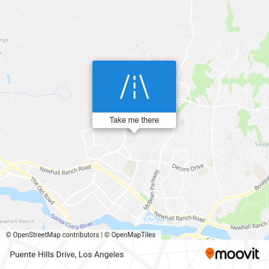 Puente Hills Drive map