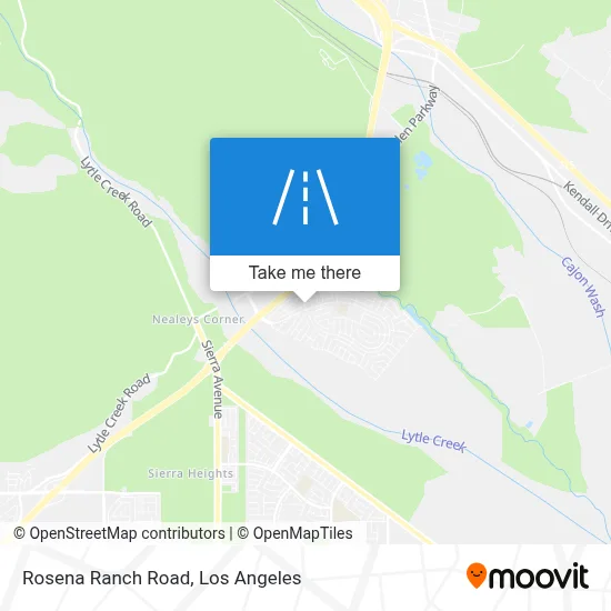 Rosena Ranch Road map