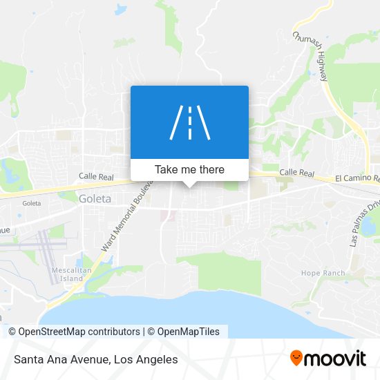Santa Ana Avenue map