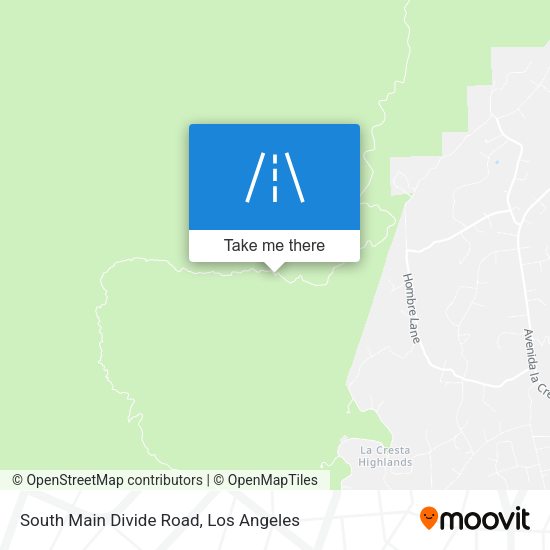 South Main Divide Road map