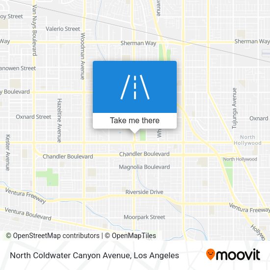 Mapa de North Coldwater Canyon Avenue