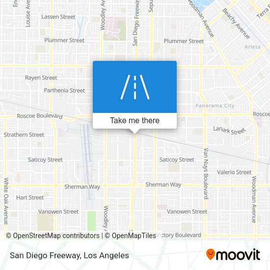 Mapa de San Diego Freeway