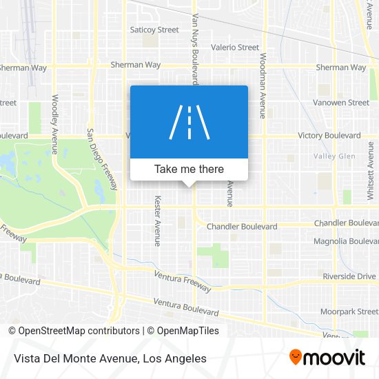 Vista Del Monte Avenue map