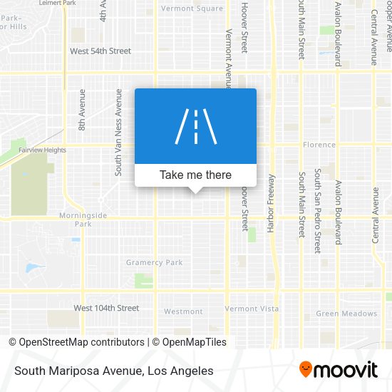 Mapa de South Mariposa Avenue