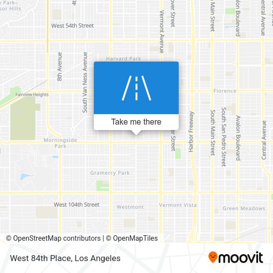 West 84th Place map