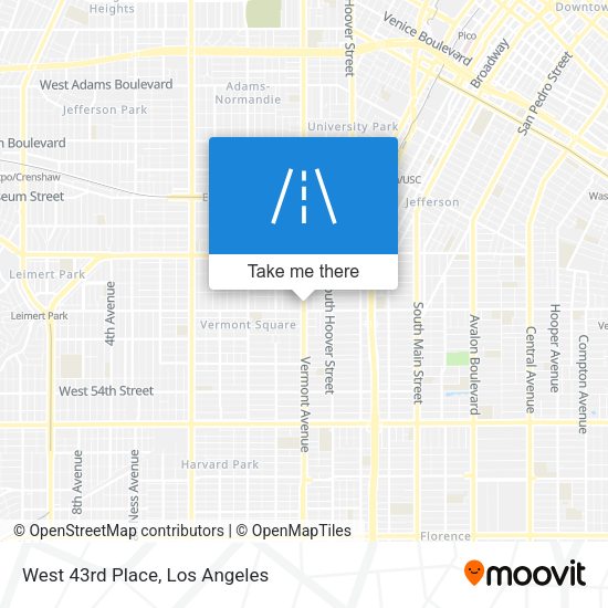 West 43rd Place map