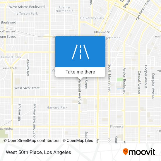 West 50th Place map