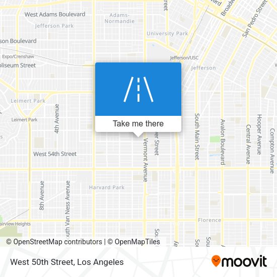 West 50th Street map