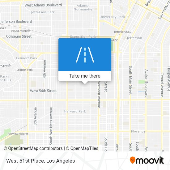 West 51st Place map