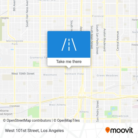 Mapa de West 101st Street
