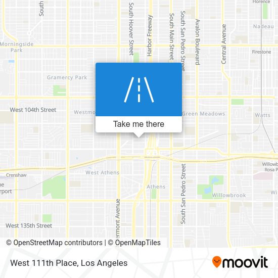West 111th Place map
