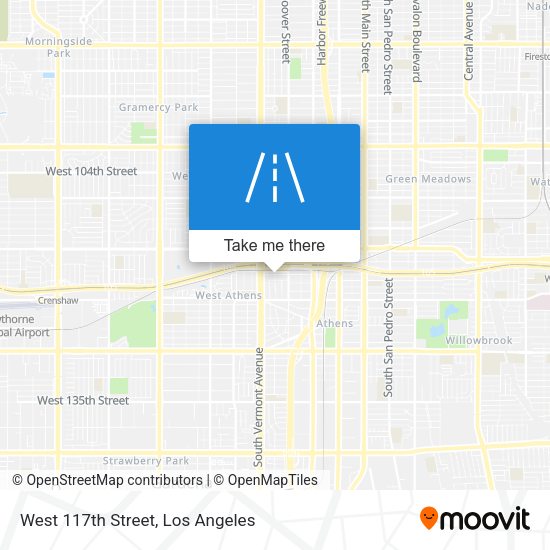 West 117th Street map
