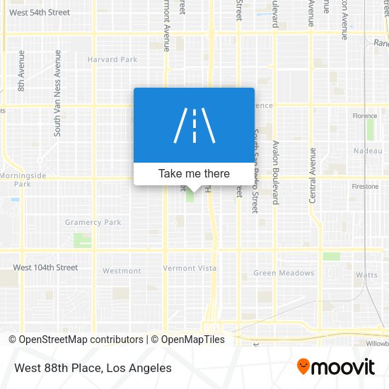 West 88th Place map