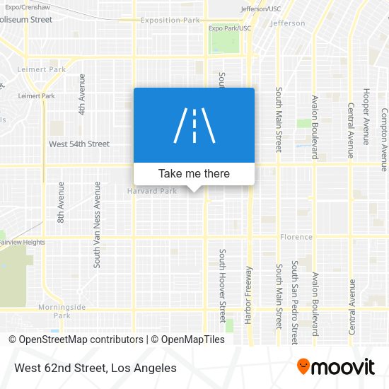 West 62nd Street map