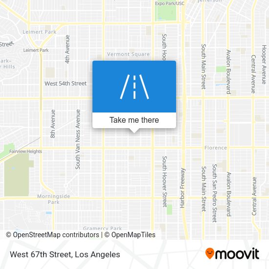 Mapa de West 67th Street