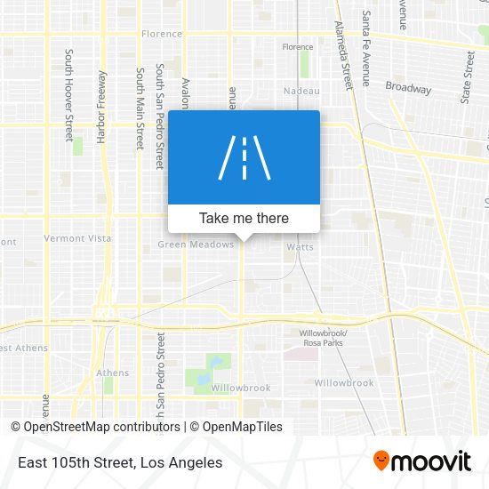 East 105th Street map