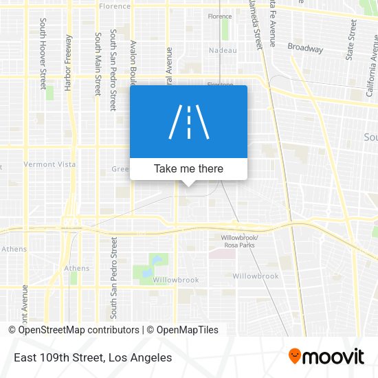 East 109th Street map