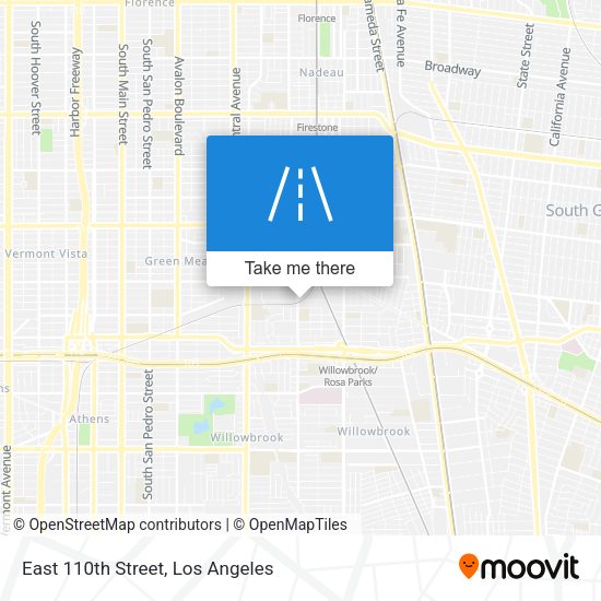 East 110th Street map