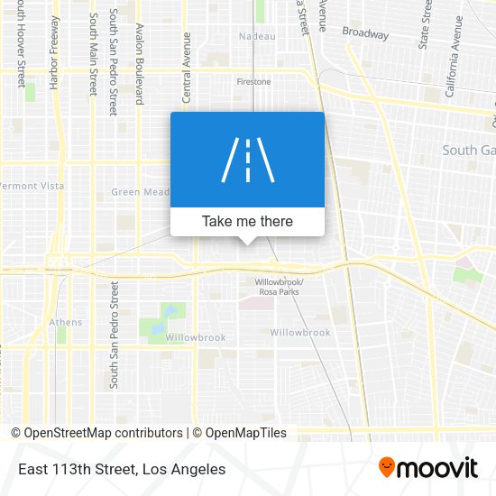 Mapa de East 113th Street