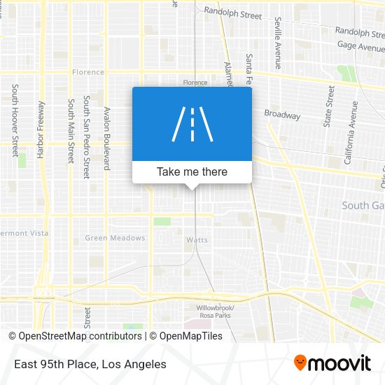 East 95th Place map