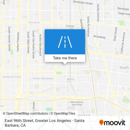 Mapa de East 96th Street