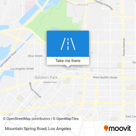 Mountain Spring Road map