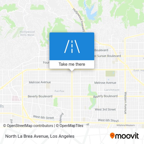 Mapa de North La Brea Avenue