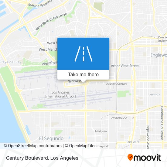 Century Boulevard map