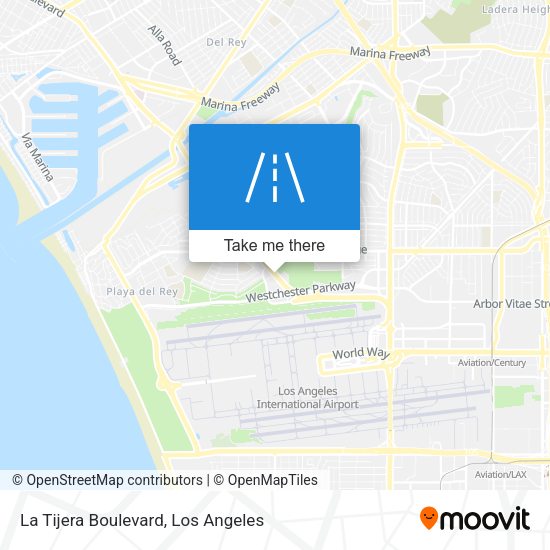 Mapa de La Tijera Boulevard
